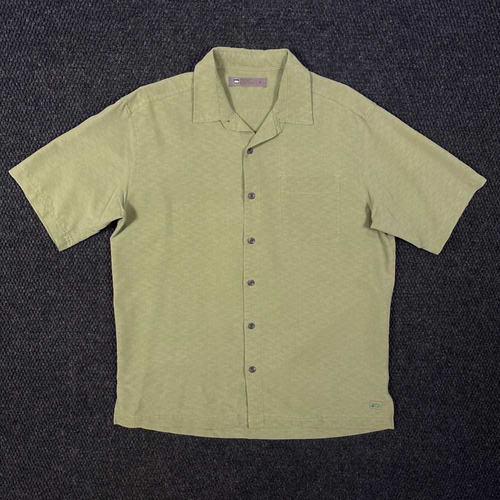 REI Co-op Adventure Shirt Mens M Green Short Sleeve Modal Blend Textured Pocket